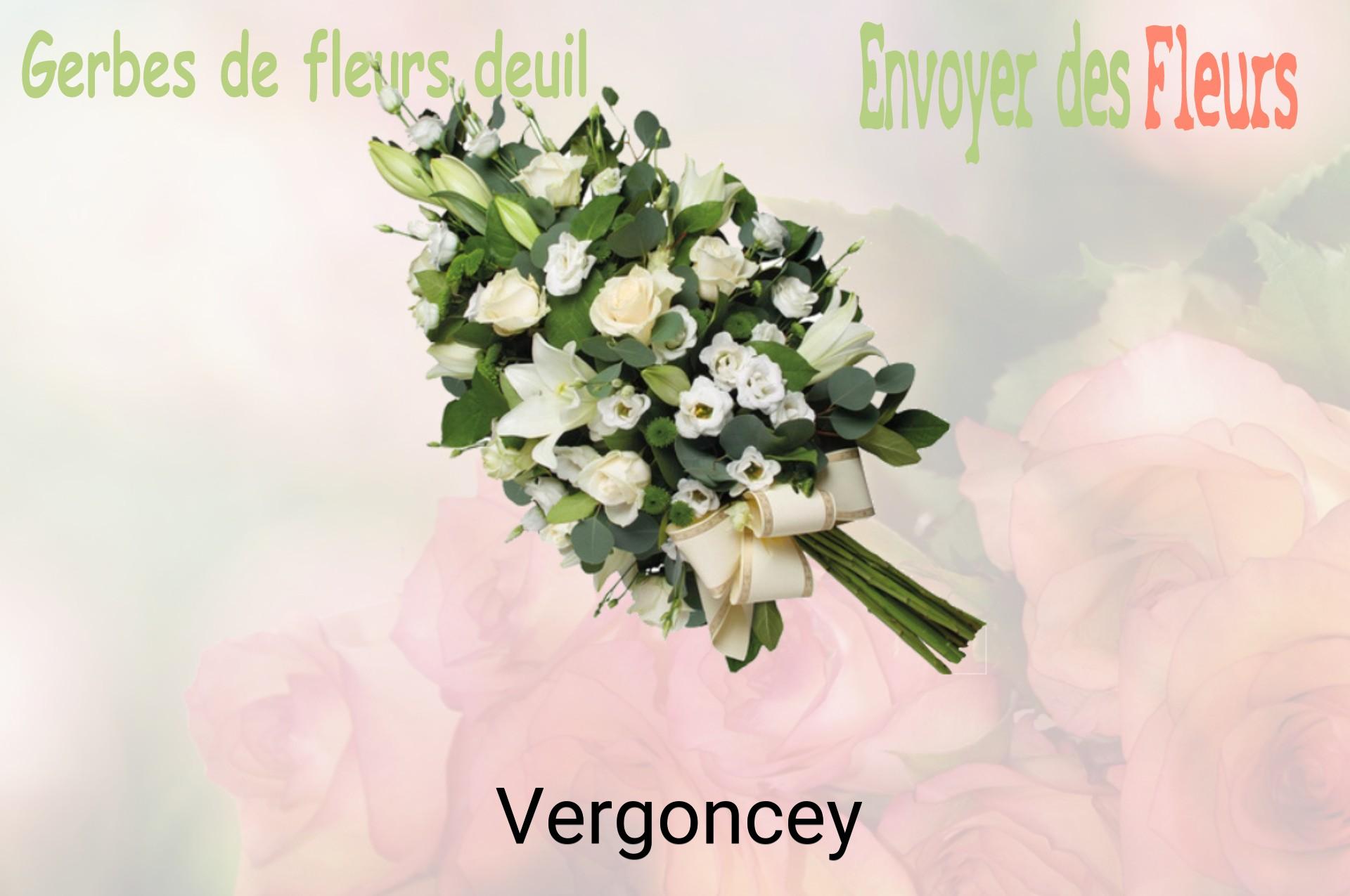 Gerbe de fleurs de deuil livrée à Vergoncey